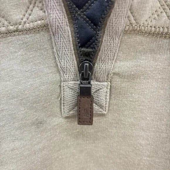 G.H. Bass & Co. Men's Quarter-Zip Fleece Pullover-Sz: XL- Clr: Taupe - Picture 3 of 6